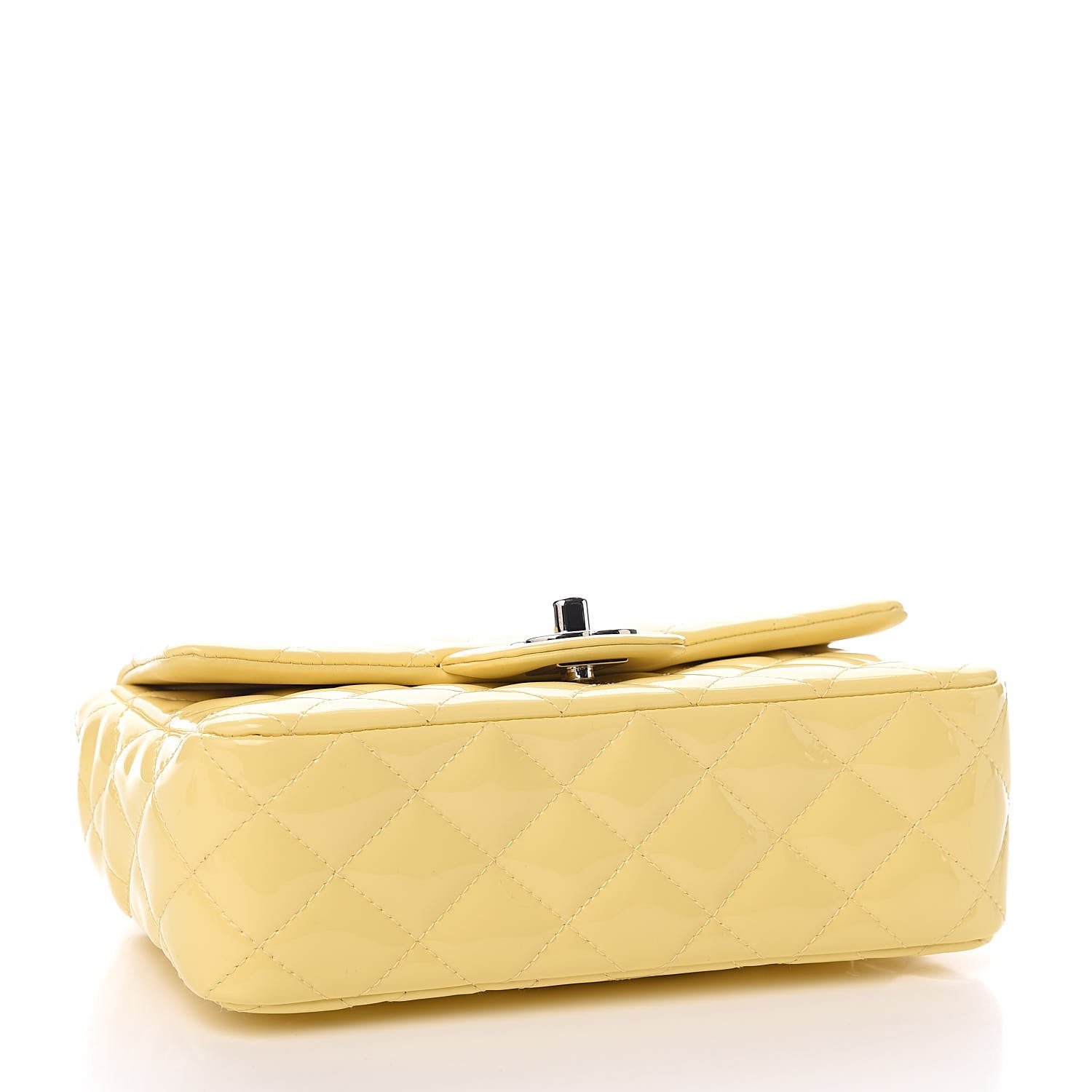 Chanel Patent Quilted Mini Rectangular Flap Yellow 4 of 11