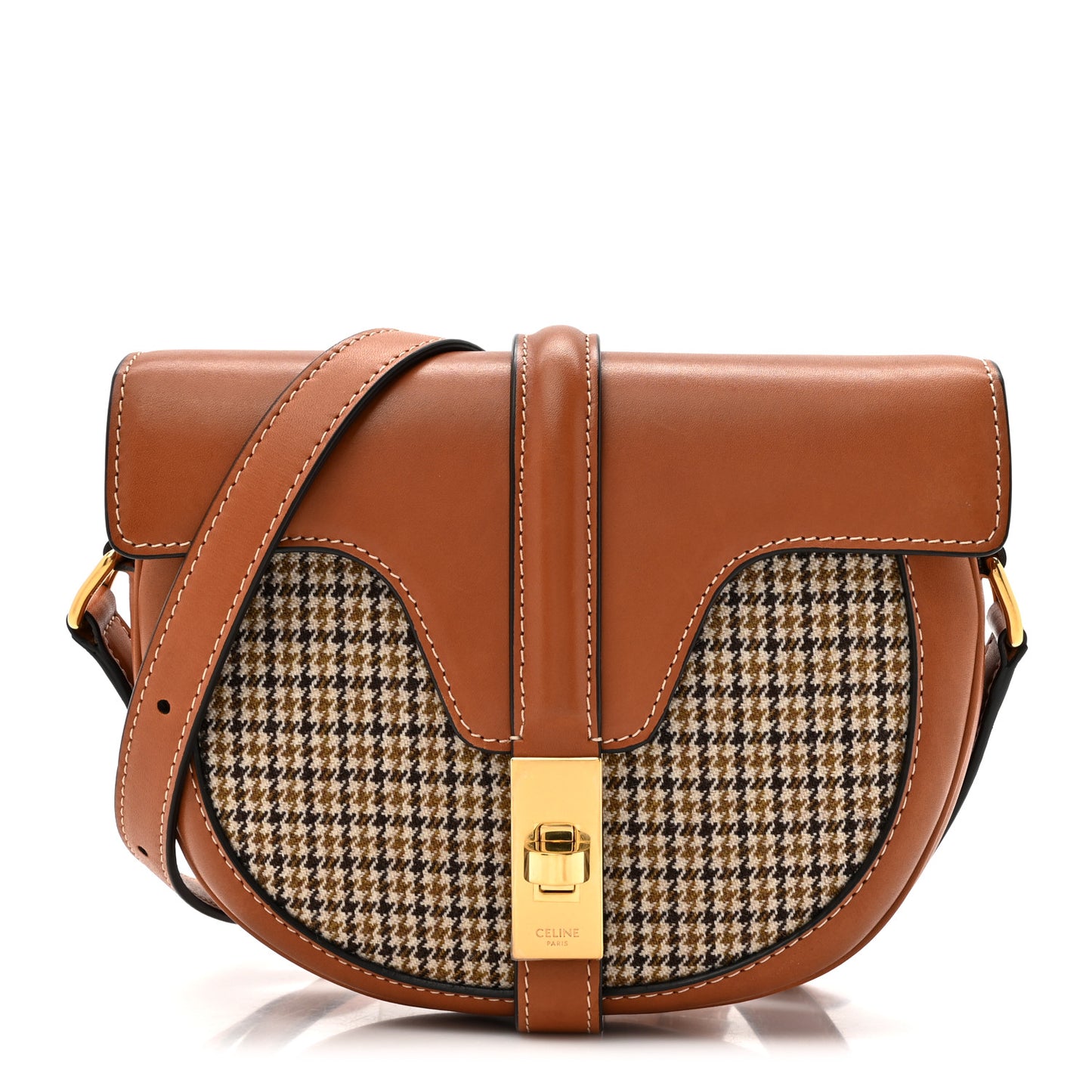 Natural Calfskin Tweed Besace Small 16 Tan