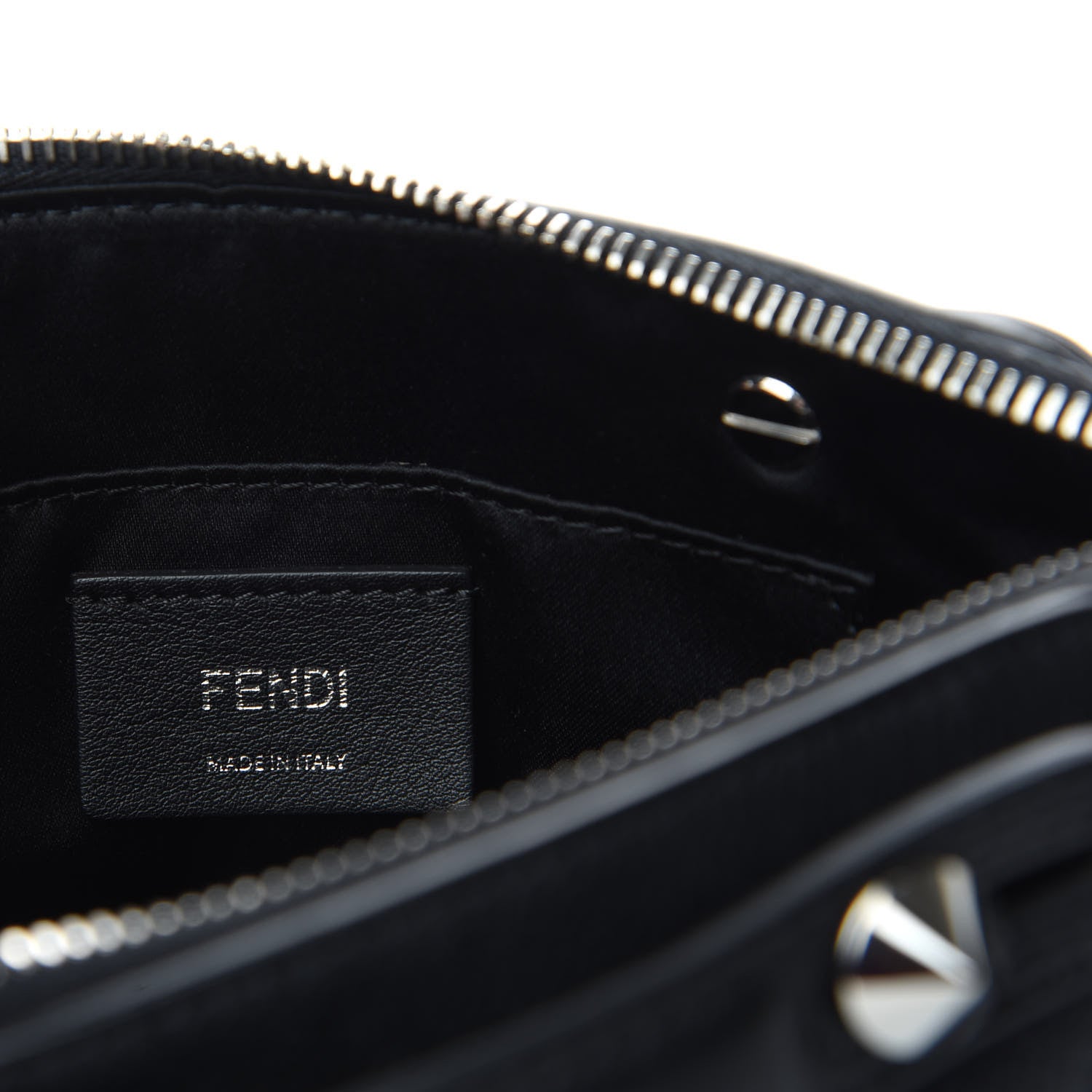 Fendi Vitello Dolce Crystal Flowerland Croc Tail Mini By The Way Boston Bag Black 8 of 9