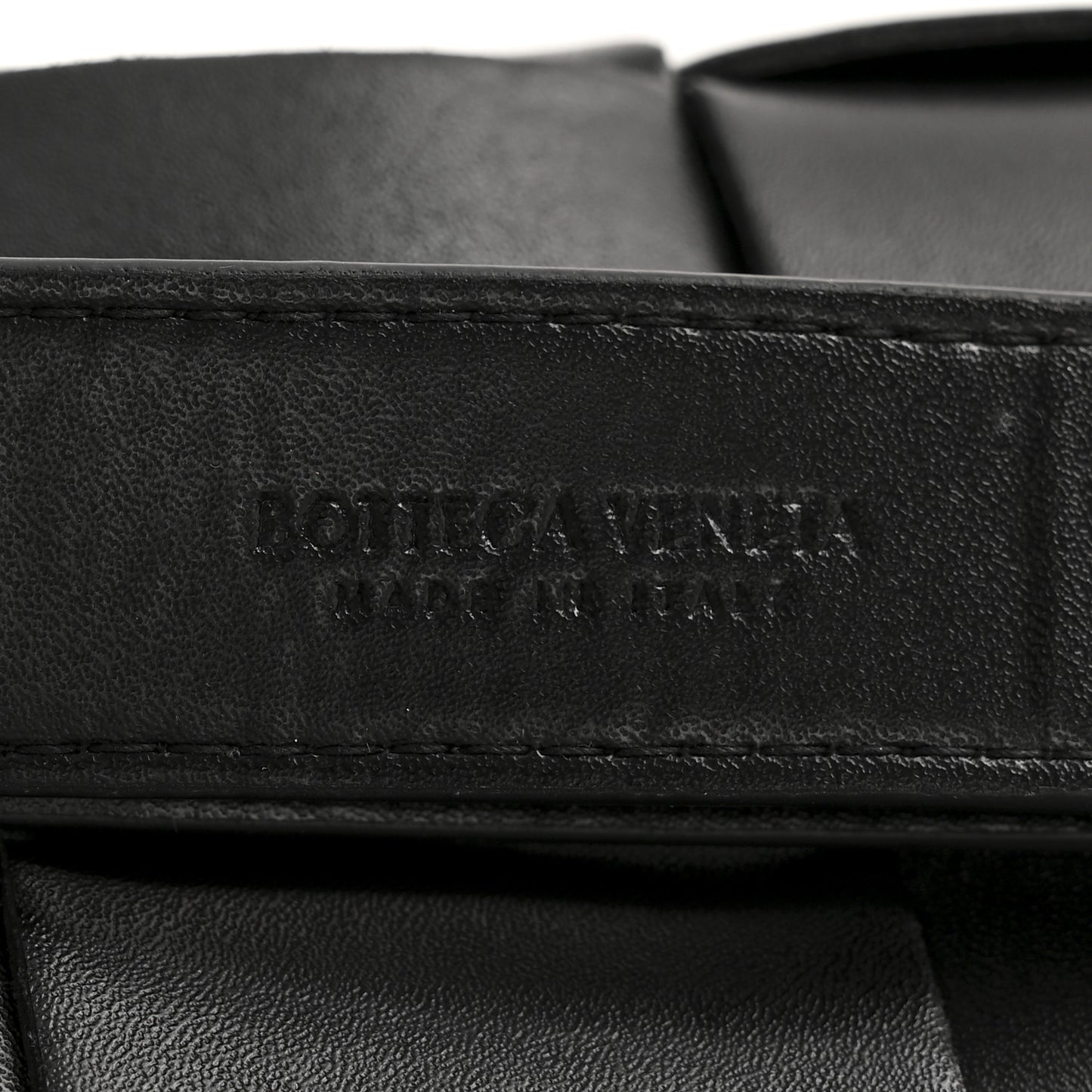 Nappa Maxi Intreccio The Belt Cassette Bag Black