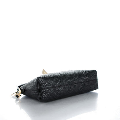 Burberry Signature Grain Calfskin Check Embossed Small Chichester Crossbody Clutch Bag Black 4 of 8