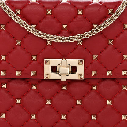 Valentino Garavani Nappa Medium Rockstud Spike Shoulder Bag Rosso Valentino 8 of 11
