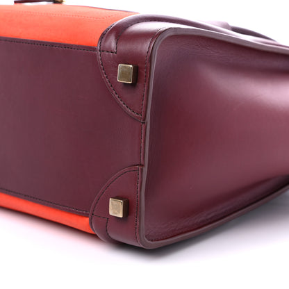 Celine Bullhide Calfskin Micro Bi-Color Luggage Vermillion 8 of 10