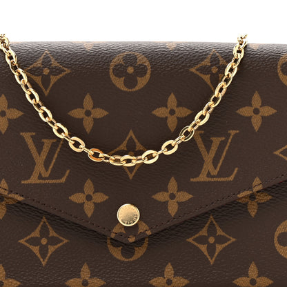 Louis Vuitton Monogram Pochette Felicie Chain Wallet Fuchsia 10 of 13