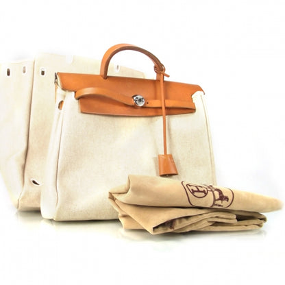 Hermes Toile HERBAG Oatmeal 3 of 11