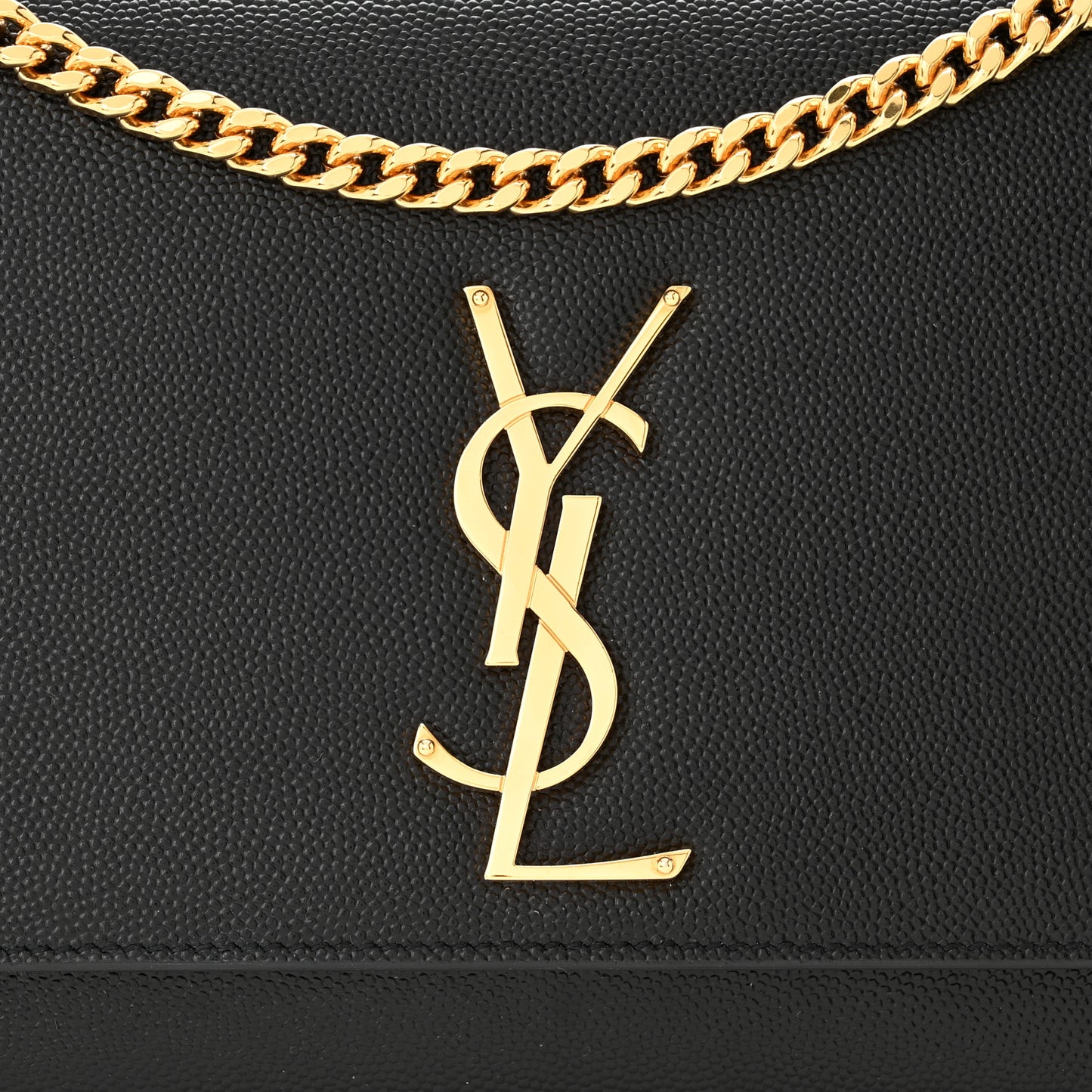 Grain De Poudre Medium Classic Monogram Kate Satchel Black