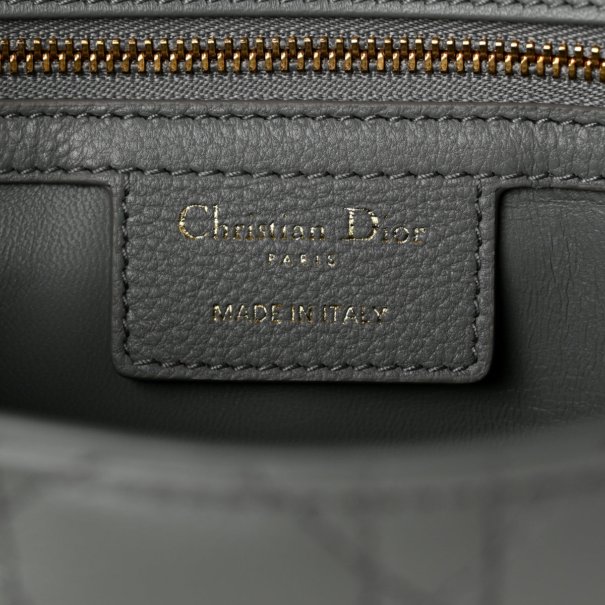Supple Calfskin Cannage Medium Caro Bag Ethereal Grey