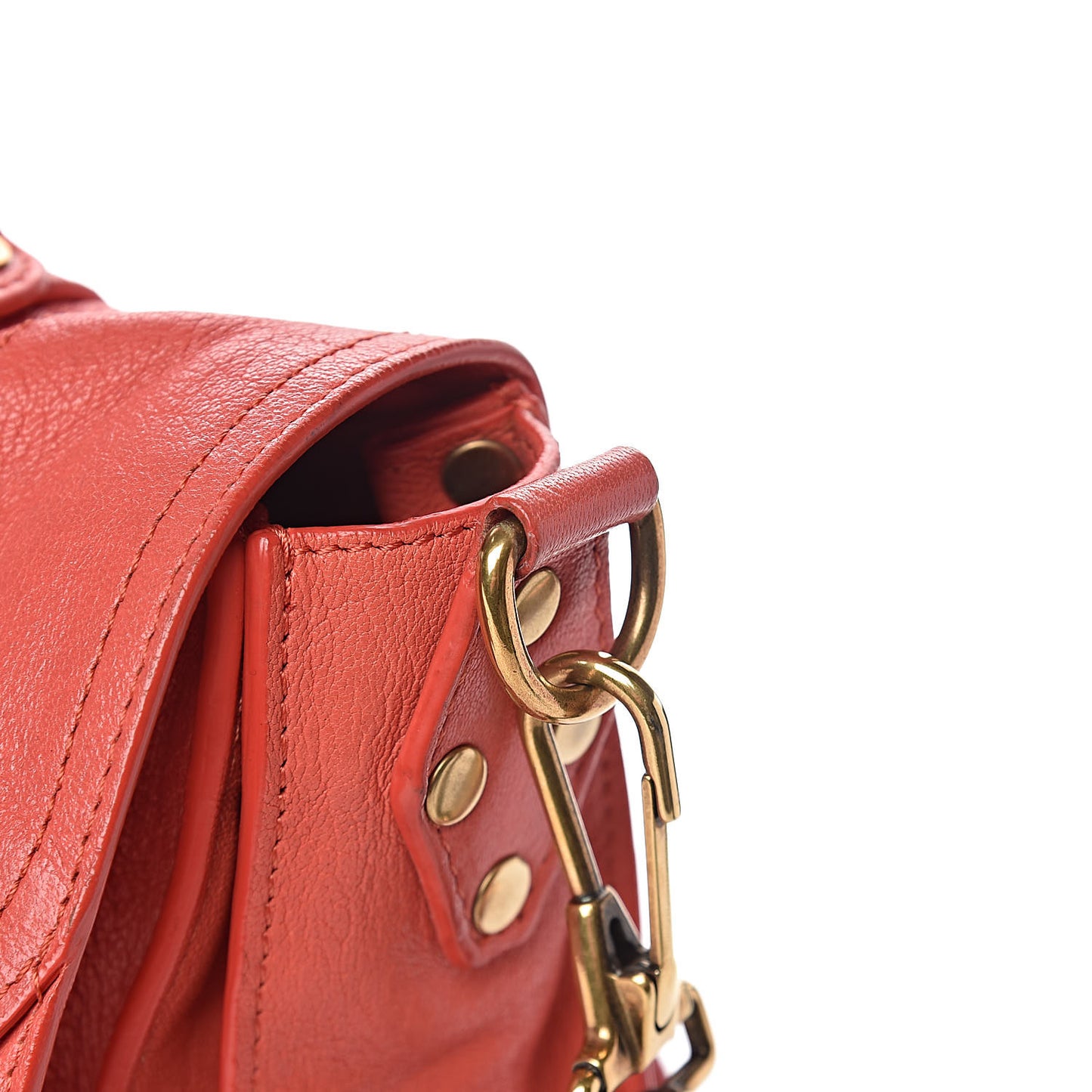 Lambskin Medium PS1 Satchel Deep Coral