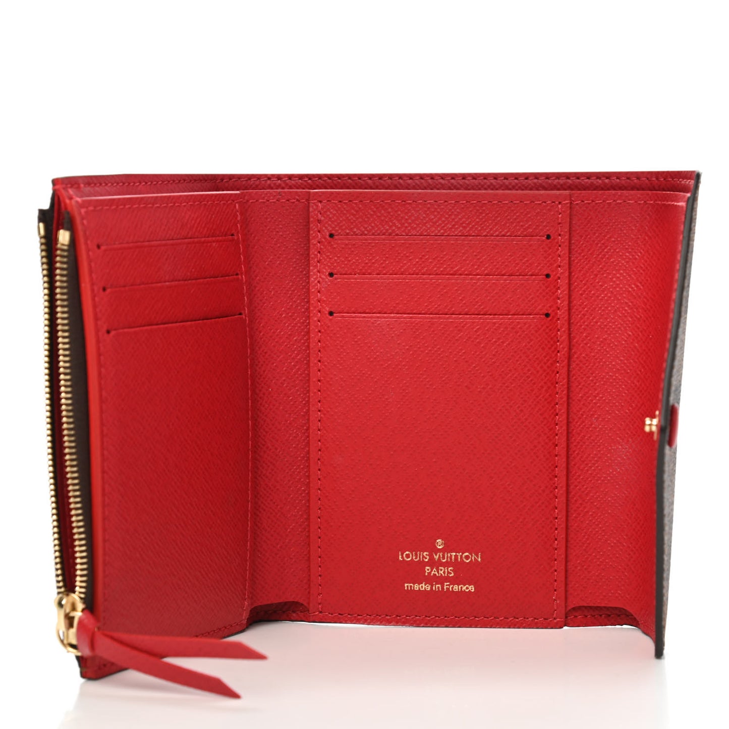 Damier Ebene Victorine Wallet Red