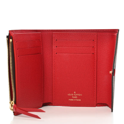Louis Vuitton Damier Ebene Victorine Wallet Red 5 of 8