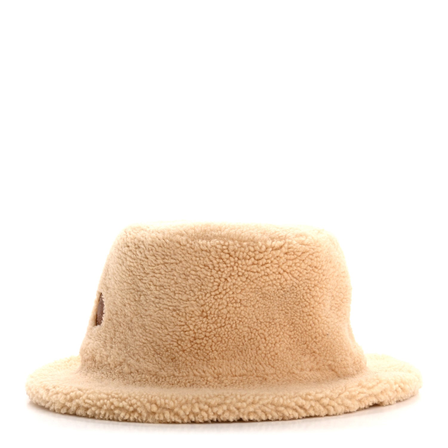 Hermes Shearling Womens Fauve Bucket Hat 57 Marron Tonka 1 of 8