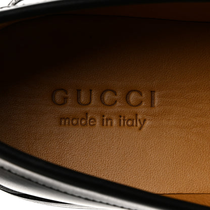 Gucci Calfskin Mens Interlocking G Millennial Ribot Loafers 11 Black Off White 6 of 10