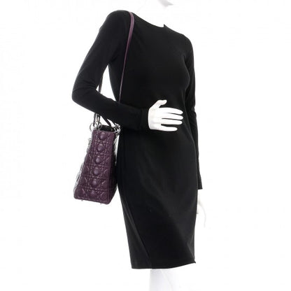 Christian Dior Lambskin Cannage Large Lady Dior Purple 3 of 34