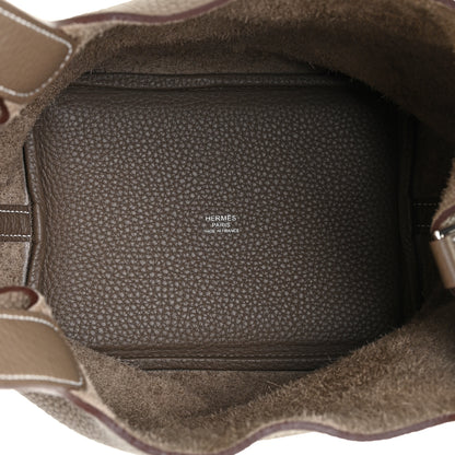 Hermes Taurillon Clemence Picotin Lock 18 PM Etoupe 5 of 10