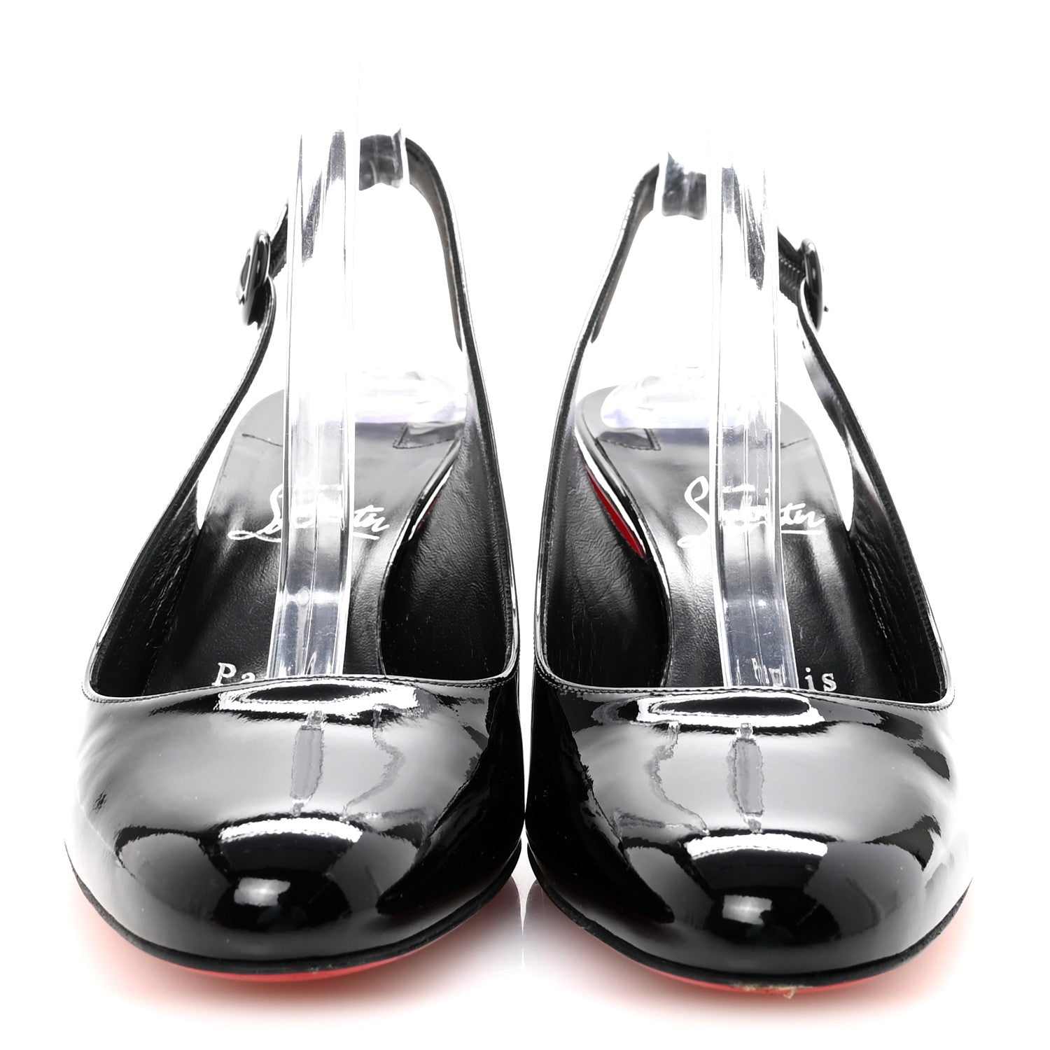 Christian Louboutin Patent So Jane Sling 55 Pump 38.5 Black 3 of 9