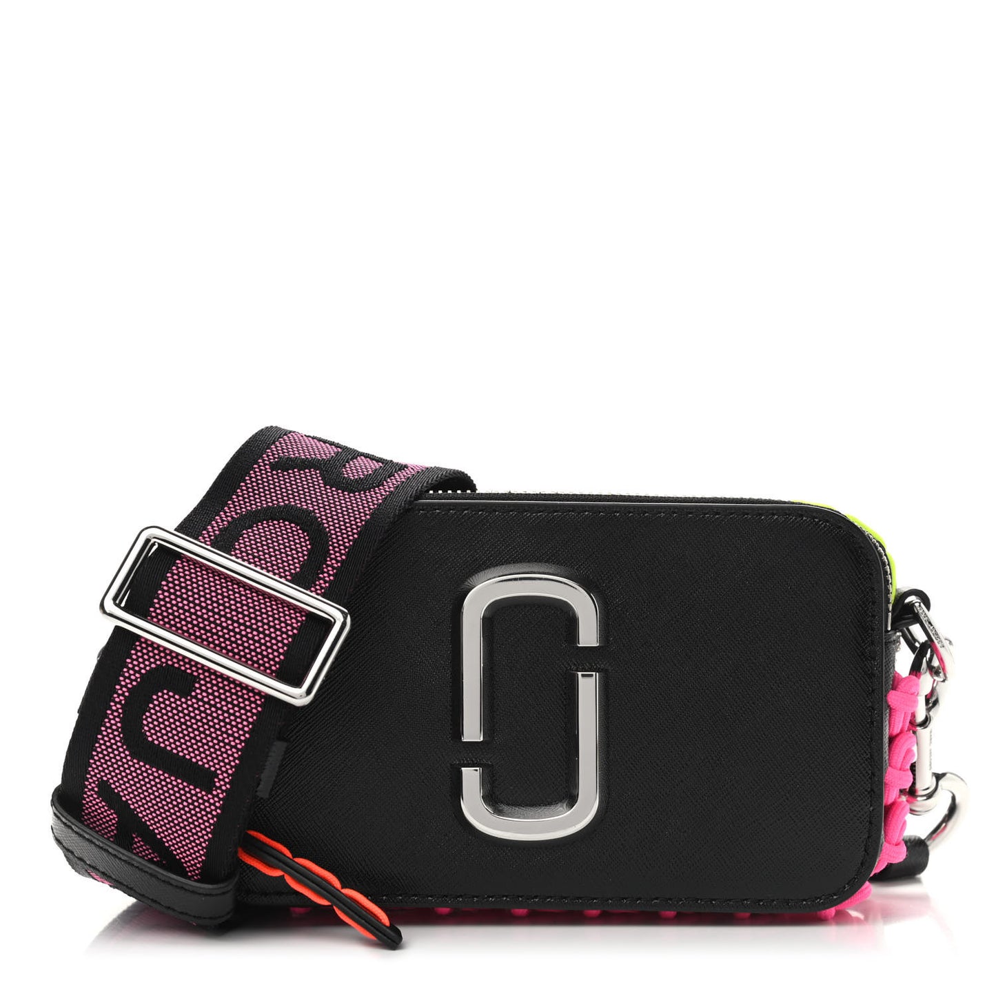 Saffiano Whipstitched Small Snapshot Camera Bag Black