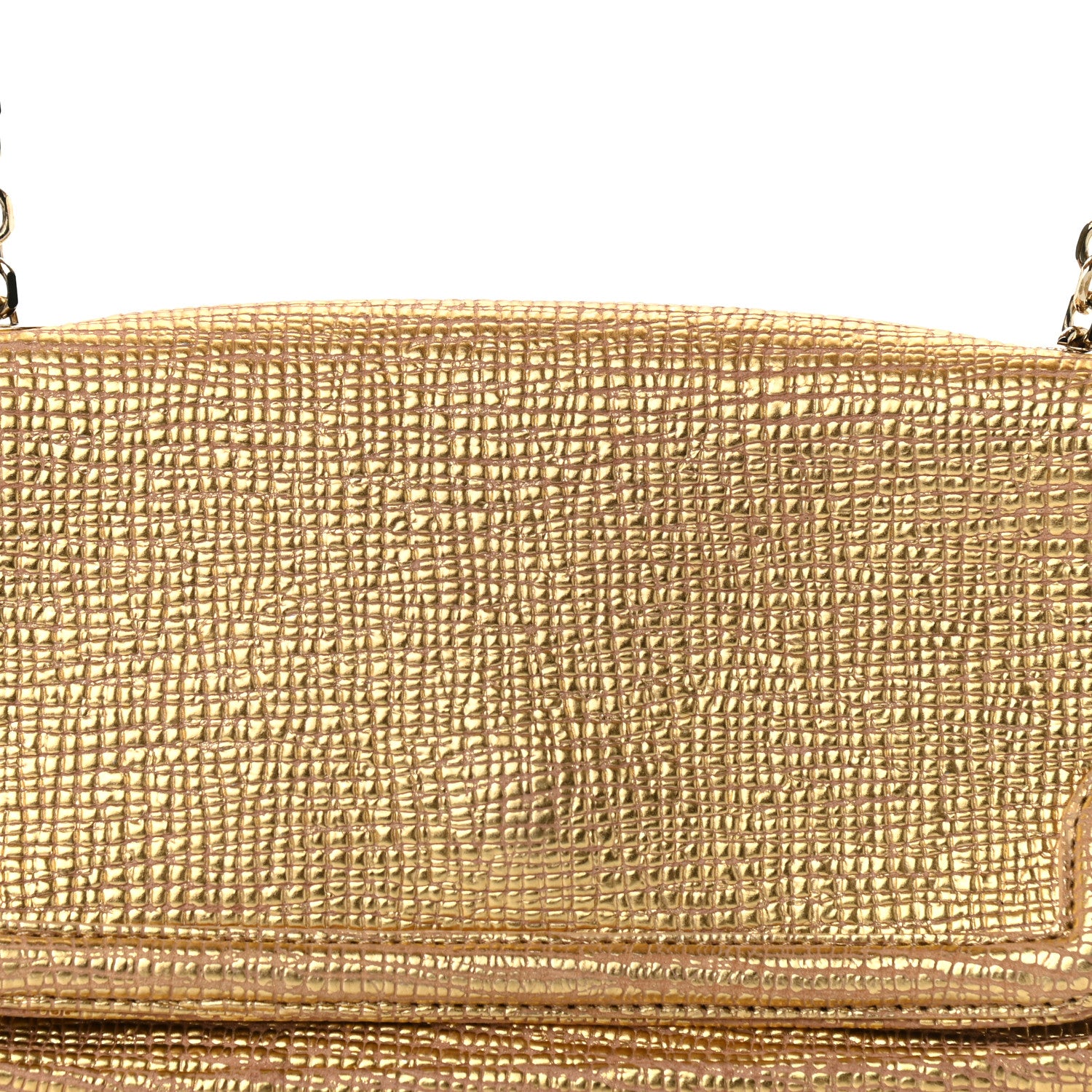 Christian Louboutin Metallic Calfskin Artemis Fringe Shoulder Bag Gold 7 of 9