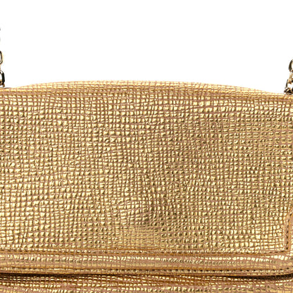 Christian Louboutin Metallic Calfskin Artemis Fringe Shoulder Bag Gold 7 of 9