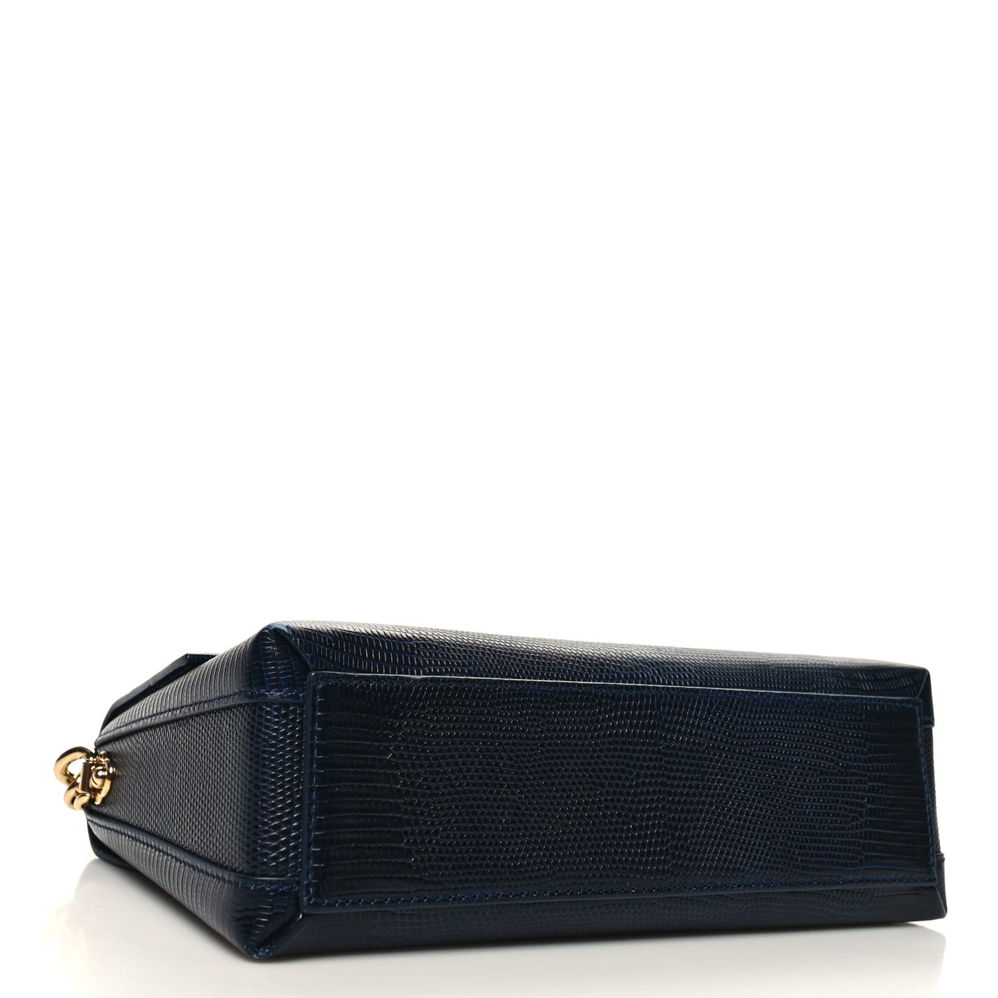 Stampa Iguana Calfskin Crystal Millennials Chain Shoulder Bag Blue