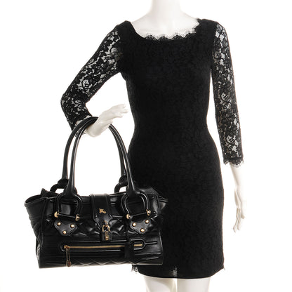Burberry Quilted Calfskin Large Manor Tote Black 2 of 11
