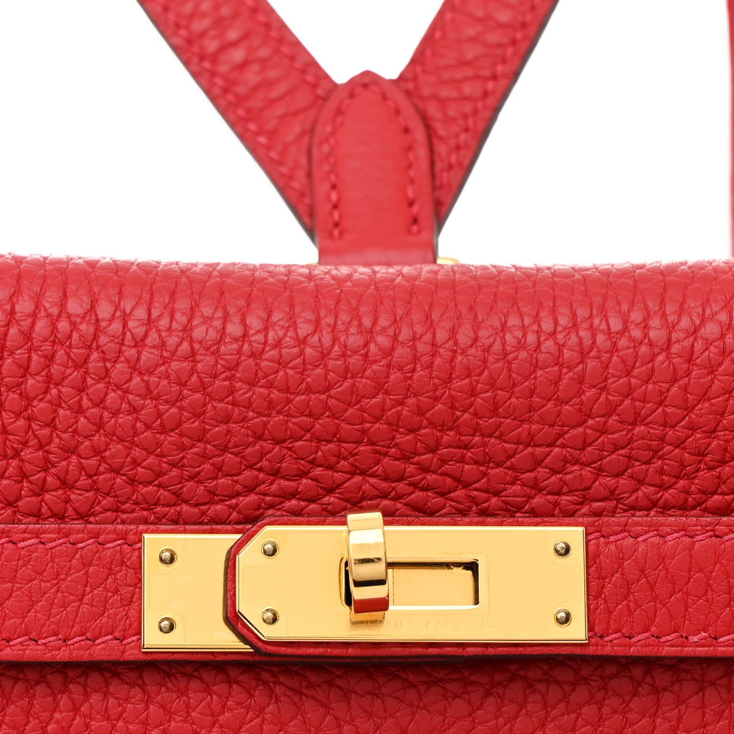 Hermes Taurillon Clemence Kelly Ado Backpack Rouge Casaque 8 of 10