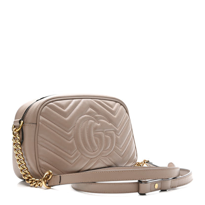 Gucci Calfskin Matelasse Small GG Marmont Chain Shoulder Bag Porcelain Rose 3 of 12