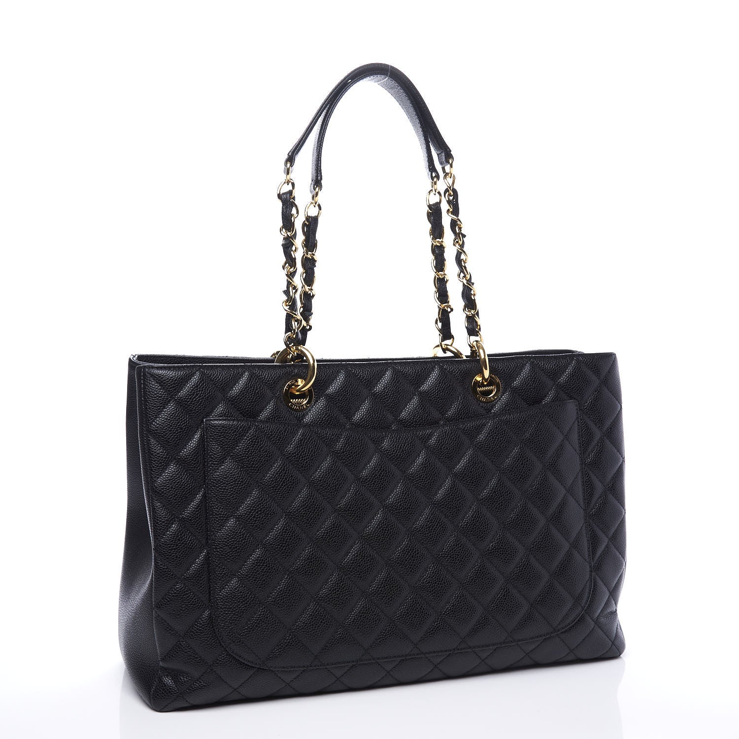 Chanel Caviar Quilted XL Grand Shopping Tote GST Black 2 of 10