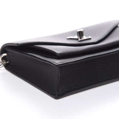 Louis Vuitton Soft Calfskin My Lockme Chain Pochette Black 7 of 9