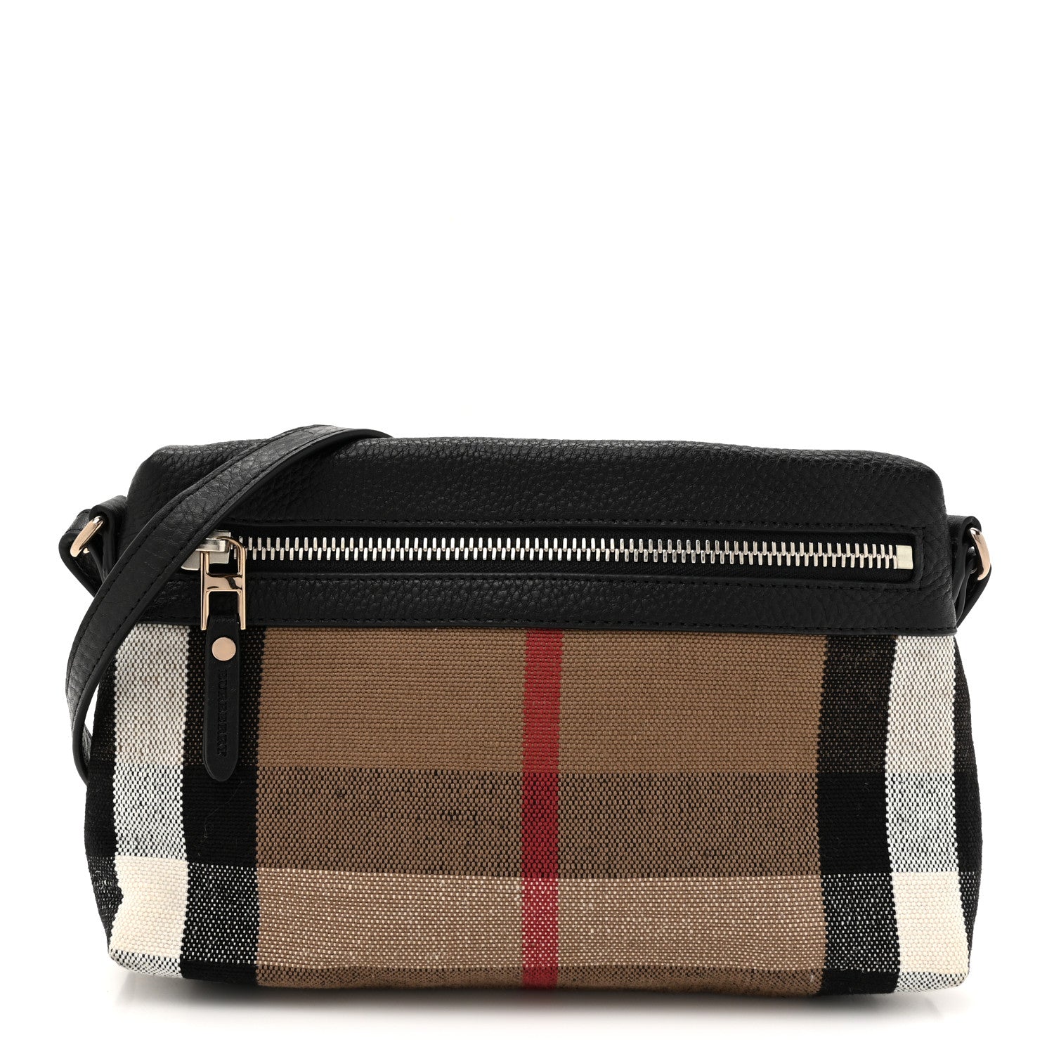 Burberry Canvas Check Small Farley Crossbody  Bag Black 1 of 10