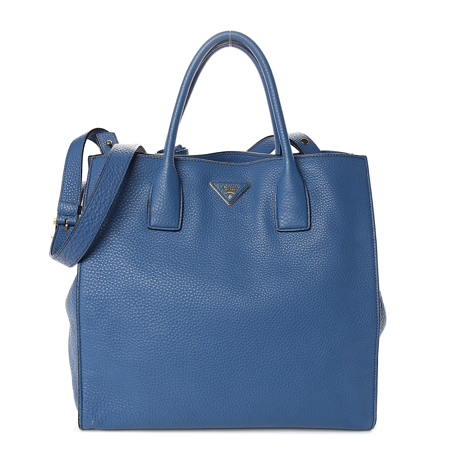 Prada Vitello Daino Tote Cobalto 1 of 10