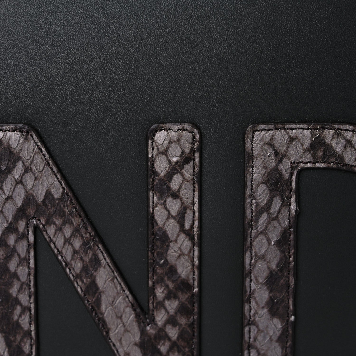 Fendi Vitello King Plexiglass Elaphe Python Print Logo Medium Fendi Sunshine Shopper Tote Dark Asphalt 13 of 13