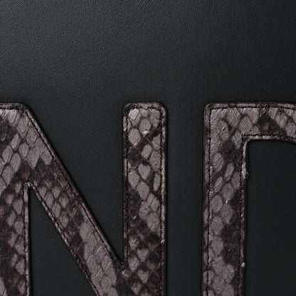 Fendi Vitello King Plexiglass Elaphe Python Print Logo Medium Fendi Sunshine Shopper Tote Dark Asphalt 13 of 13