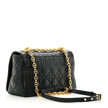 Christian Dior Calfskin Cannage Medium Caro Bag Black 3 of 12