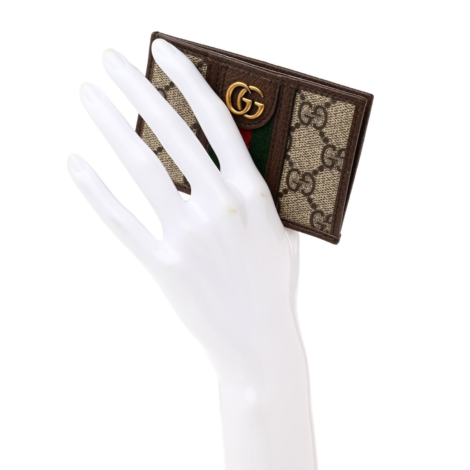 Gucci GG Supreme Monogram Ophidia Card Holder Brown 2 of 7