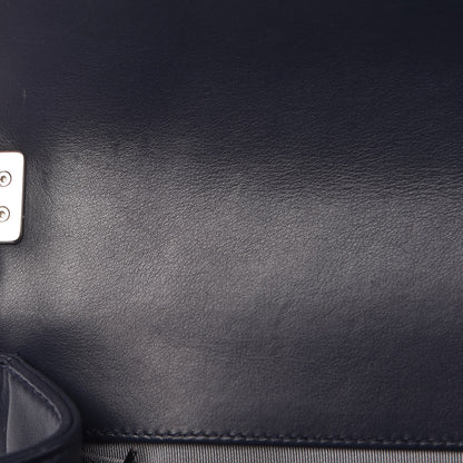 Chanel Lambskin Chevron Medium Boy Flap Dark Navy Blue 10 of 10