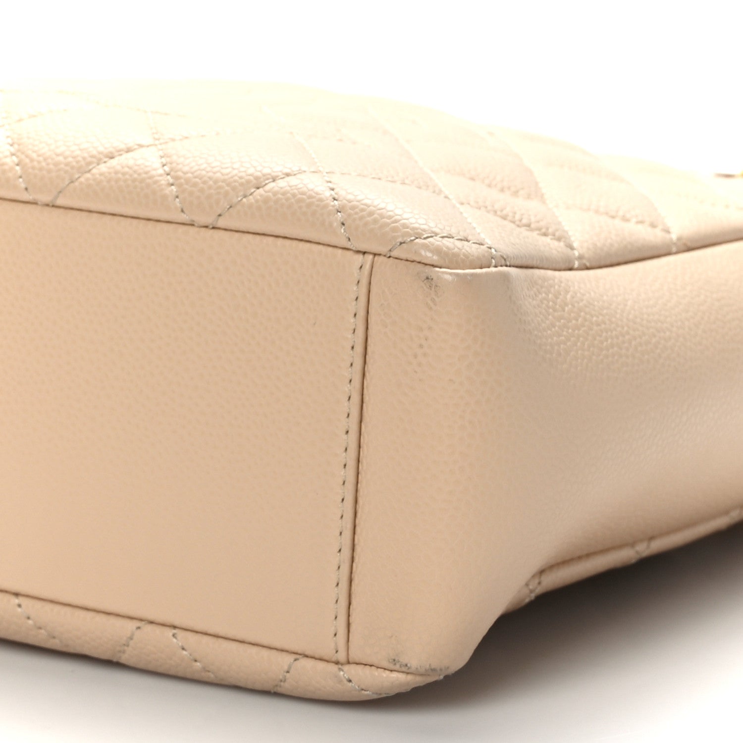 Chanel Caviar Quilted Petit Shopping Tote PST Beige Clair 9 of 9