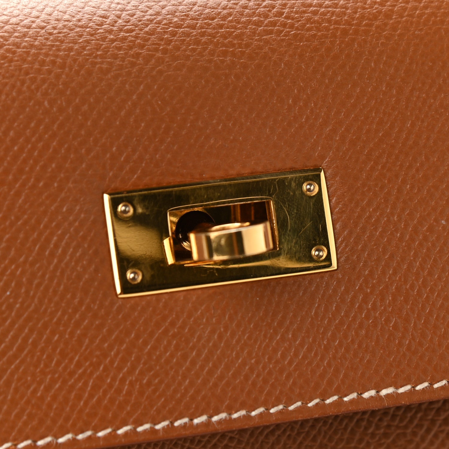 Hermes Courchevel Kelly Sellier 28 Gold 13 of 20
