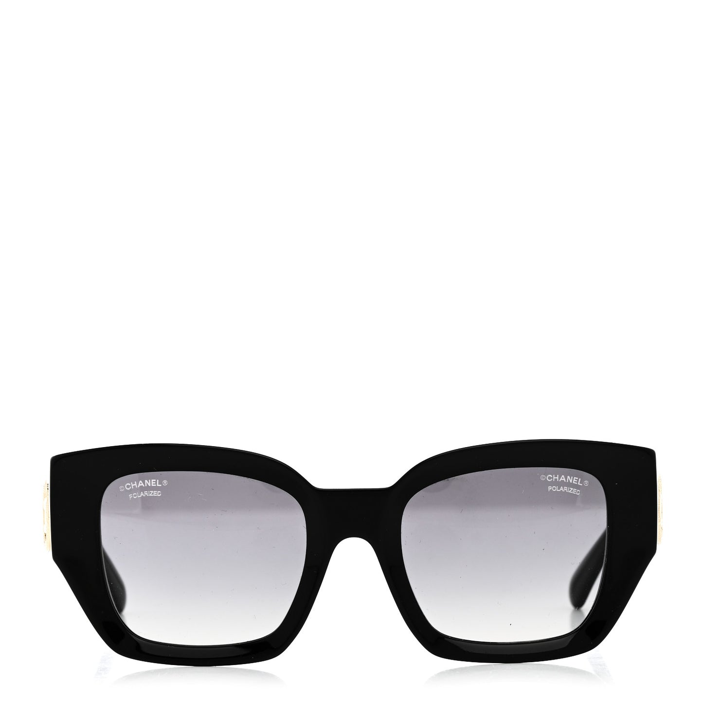 Acetate Polarized Square Sunglasses 5506 Black