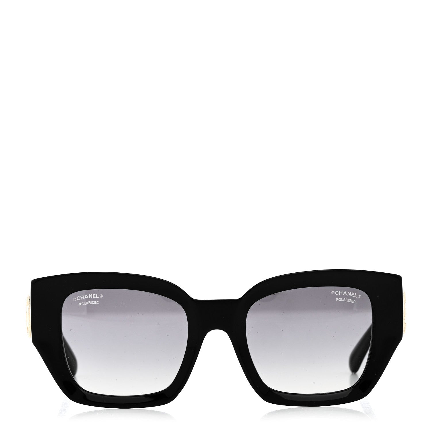 Chanel Acetate Polarized Square Sunglasses 5506 Black 2 of 8