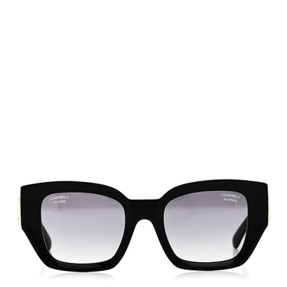 Chanel Acetate Polarized Square Sunglasses 5506 Black 2 of 8