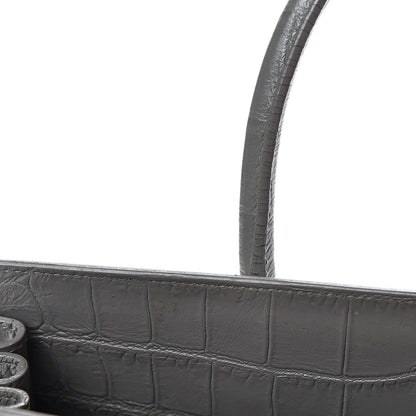 Saint Laurent Calfskin Crocodile Embossed Baby Sac De Jour Fog 17 of 23