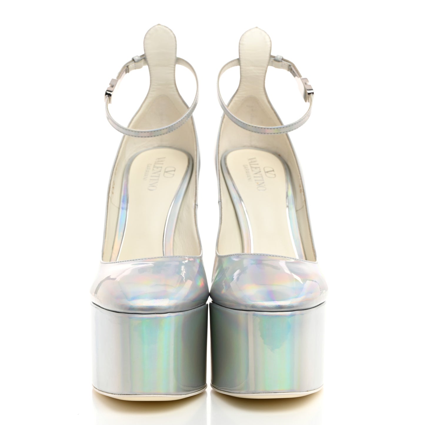 Metallic Tan-Go 55/155mm Platform Pumps 38 Silver