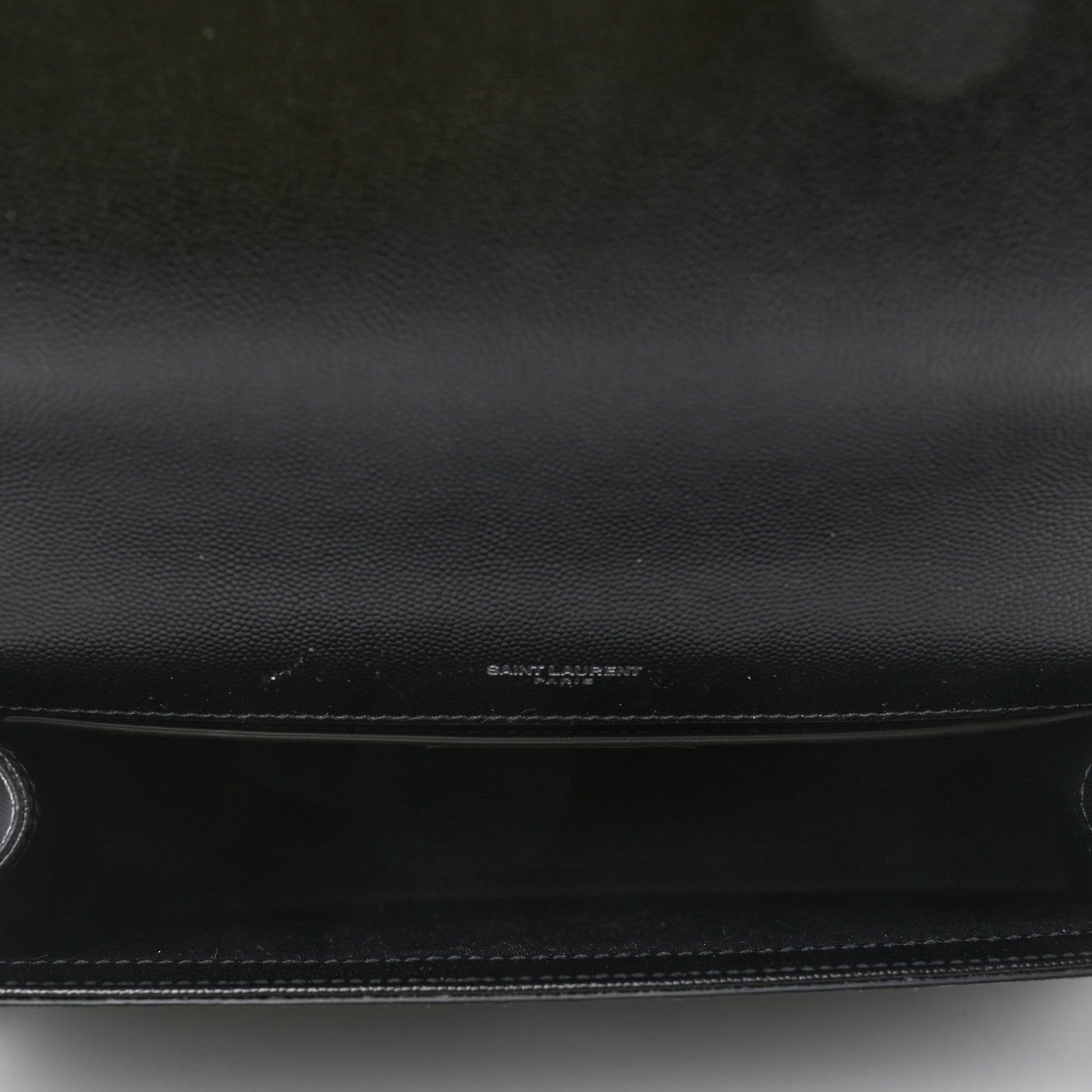 Saint Laurent Grain De Poudre Large Classic Monogram Kate Satchel Black 4 of 4