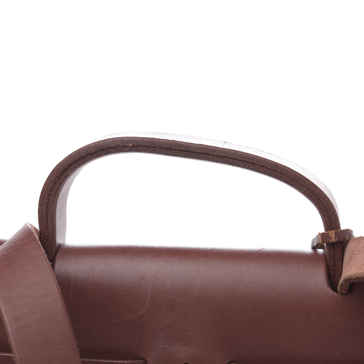 Hermes Toile Calfskin Herbag 39 GM Rouge H 10 of 13