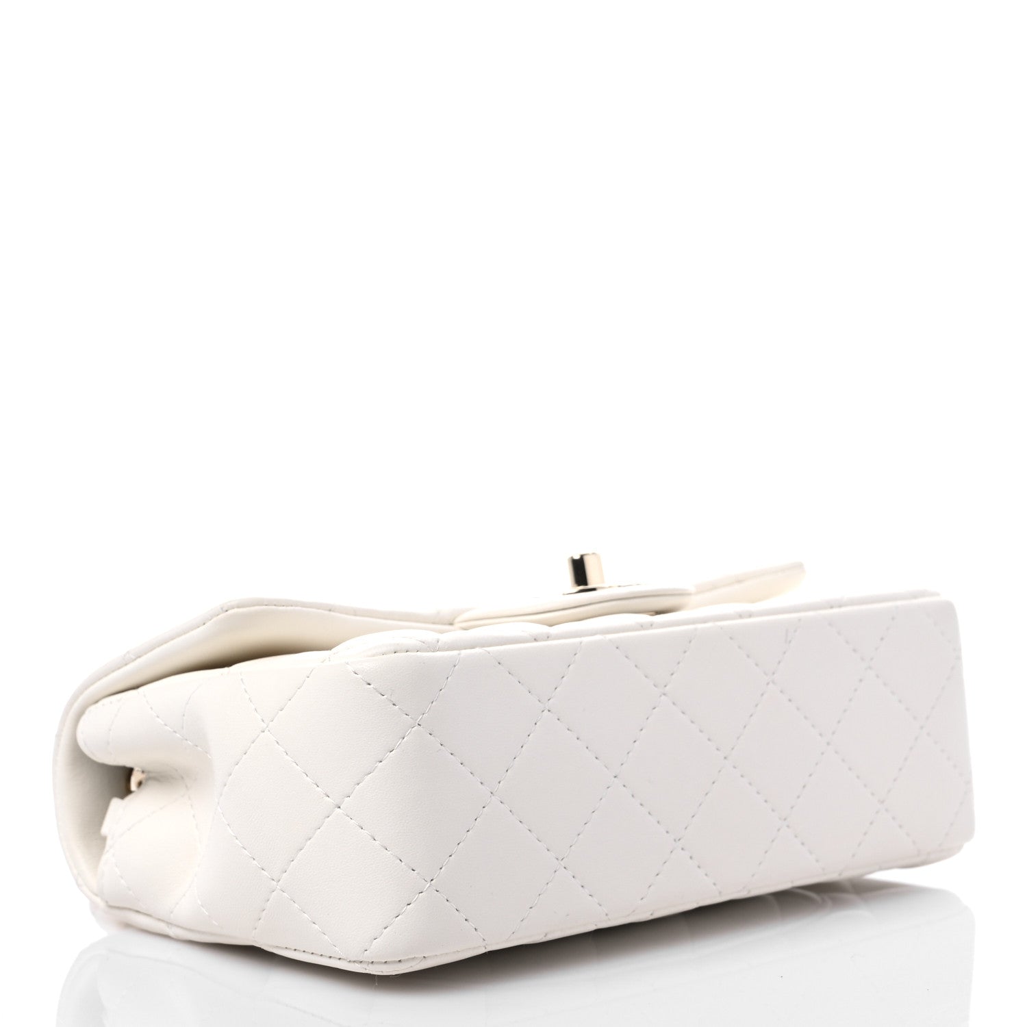 Chanel Lambskin Quilted Mini Rectangular Flap White 4 of 12