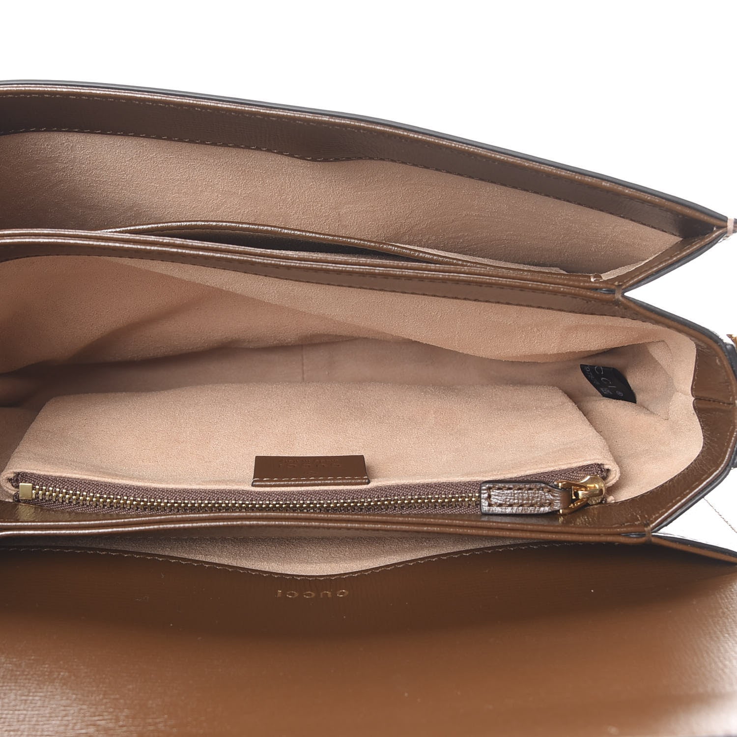 Gucci GG Supreme Monogram Horsebit 1955 Shoulder Bag Beige Brown Sugar 4 of 11