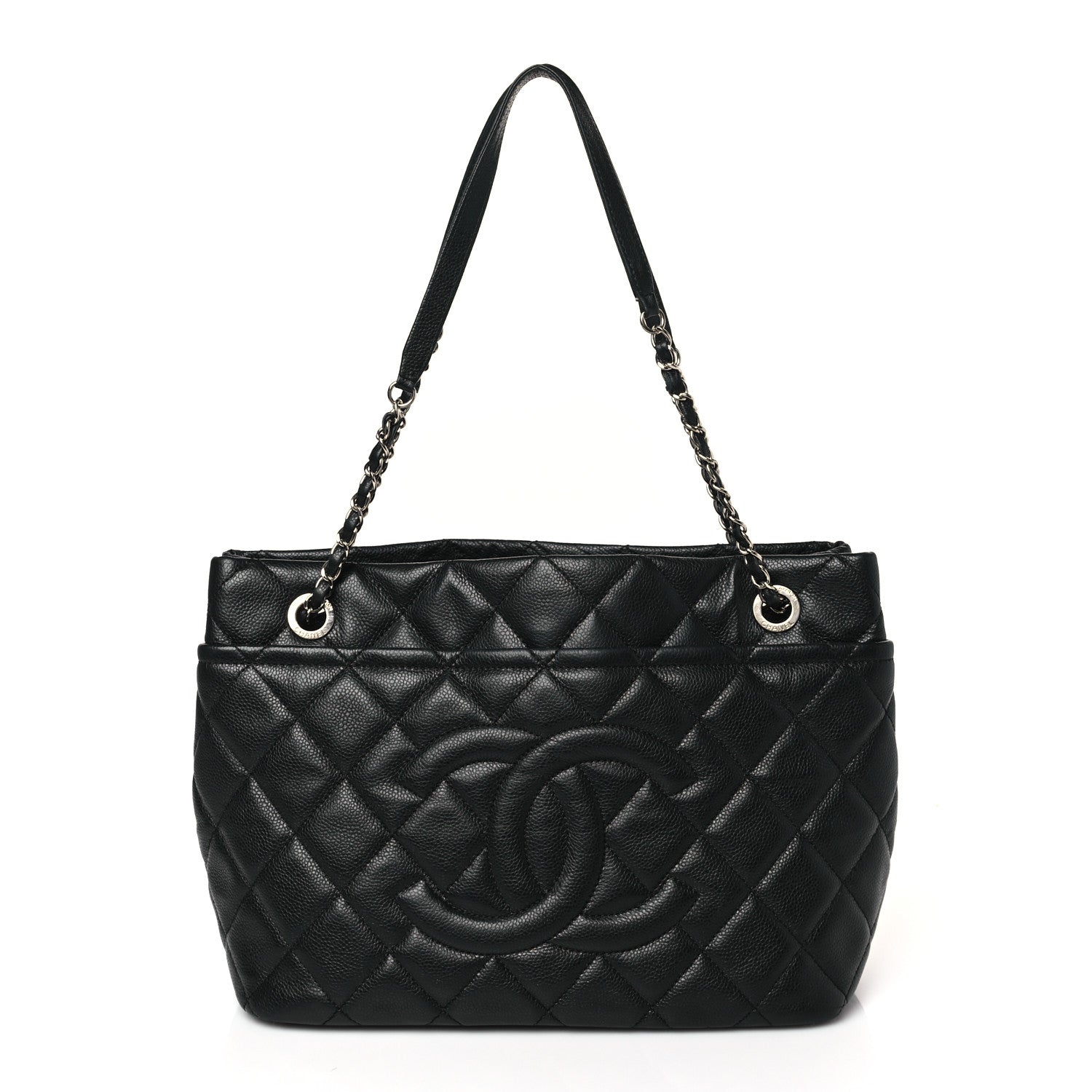 Chanel Caviar Quilted CC Timeless Soft Tote Black 1 of 9