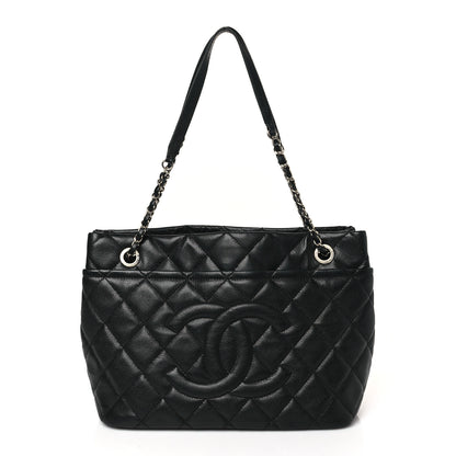 Chanel Caviar Quilted CC Timeless Soft Tote Black 1 of 9