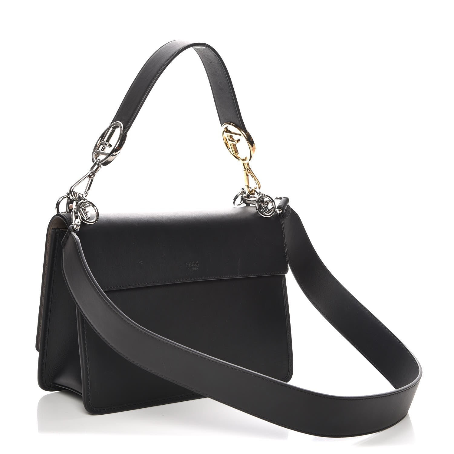 Fendi Vitello Century Opaco F is Fendi Kan I Shoulder Bag Black 4 of 8