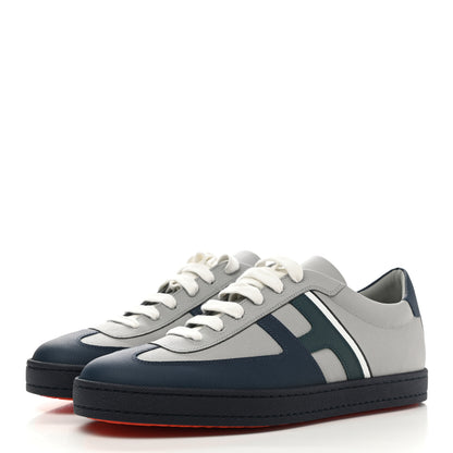 Hermes Epsom Mens Boomerang Sneakers 42 Multicolor Bleu Glacier 2 of 10